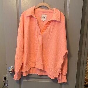 Aerie Coral Knit Top
